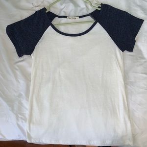 Blue Short Sleeve Baseball Tee